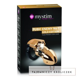 Mystim Pubic Enemy No 1 Gold - system blokady intymnej z elektrostymulacją Mystim