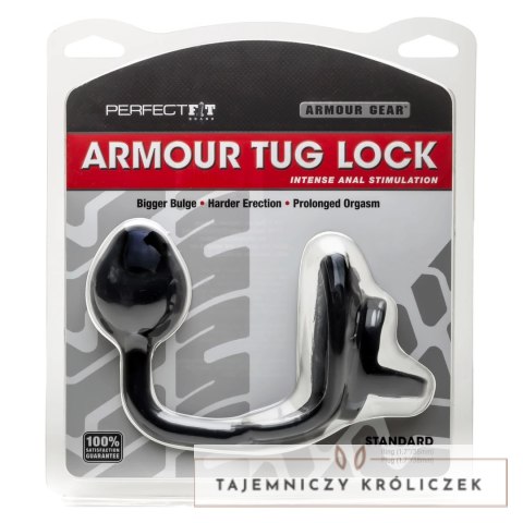 Perfect Fit Armour Tug Lock Black pierścień z plugiem, czarny, 43 mm Perfect Fit