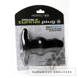 Perfect Fit Double Tunnel Plug XL Black - Anatomiczna Zatyczka Tunelowa XL Czarna Perfect Fit