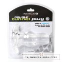 Perfect Fit Double Tunnel Plug XL Przezroczysty - Anatomiczna zatyczka tunelowa XL Perfect Fit