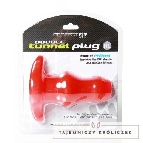 Perfect Fit Double Tunnel Plug XL Przezroczysty - Anatomiczna zatyczka tunelowa XL Perfect Fit