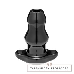 Perfect Fit Double Tunnel Plug Medium Black - Model z Podwojnym Kanałem, Czarny Średni Perfect Fit