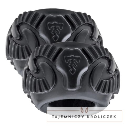 Perfect Fit Ram Ring dwupak - stylowy pierścień z mieszanki PF Blend, czarny Perfect Fit