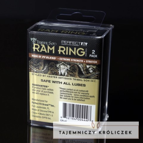 Perfect Fit Ram Ring dwupak - stylowy pierścień z mieszanki PF Blend, czarny Perfect Fit