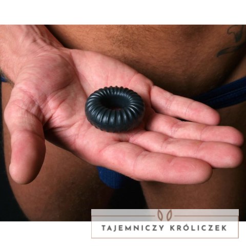 Perfect Fit Ribbed Ring Black - wytrzymały pierścień SilaSkin czarny Perfect Fit