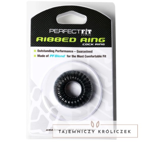 Perfect Fit Ribbed Ring Black - wytrzymały pierścień SilaSkin czarny Perfect Fit