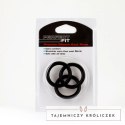 Perfect Fit Silicone 3 Ring Kit XL Black - Zestaw silikonowych pierścieni XL Perfect Fit