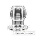 Perfect Fit Tunnel Plug Medium Clear przezroczysty korek z otworem 6,4 cm Perfect Fit