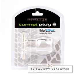 Perfect Fit Tunnel Plug Medium Clear przezroczysty korek z otworem 6,4 cm Perfect Fit