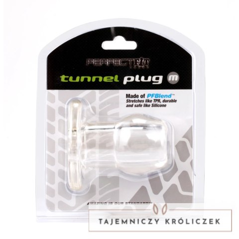 Perfect Fit Tunnel Plug Medium Clear przezroczysty korek z otworem 6,4 cm Perfect Fit