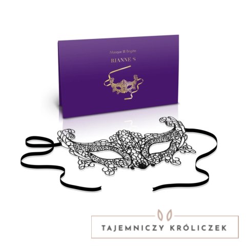 Rianne S Soiree Mask II Brigitte maska wenecka materiałowa czarna Rianne S