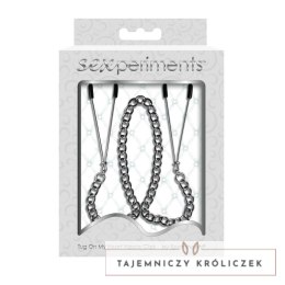 S&M Tug On My Heart - regulowane zaciski z osłonami silikonowymi Sex&Mischief