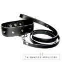 Sportsheets Leather Collar & Leash zestaw skorzany z miękką wyściołką Sportsheets