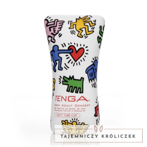Tenga Keith Haring Soft Tube Cup - anatomiczna maszyna intymna, miękka tuba Tenga