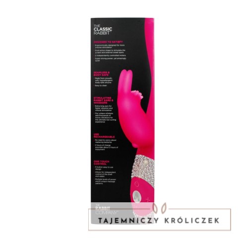 The Rabbit Company Classic Rabbit Bling Pink - silikonowy model z podwojnym napędem The Rabbit Company