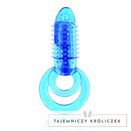 The Screaming O DoubleO 8 Blue - podwojny pierścień wibrujący, silikon SEBS The Screaming O