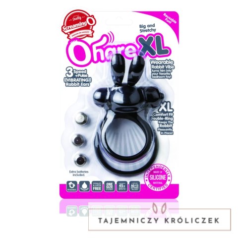 The Screaming O Ohare XL Black - silikonowy pierścień z 4 trybami pracy The Screaming O