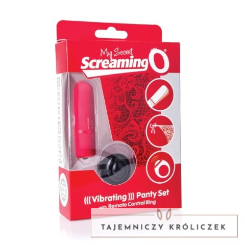 The Screaming O Panty Vibe Red - Zdalnie sterowany model z majteczkami The Screaming O