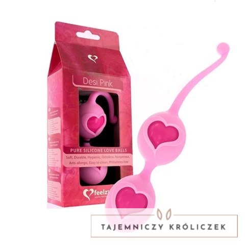 FeelzToys Desi Pink - kulki treningowe z silikonu medycznego 3,9 cm FeelzToys