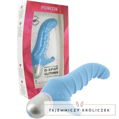 FeelzToys Fonzie Blue - silikonowy model z funkcją podwojnej stymulacji FeelzToys