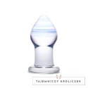 Glas Amethyst Rain - szklana zatyczka anatomiczna, fioletowa, 8 cm Glas