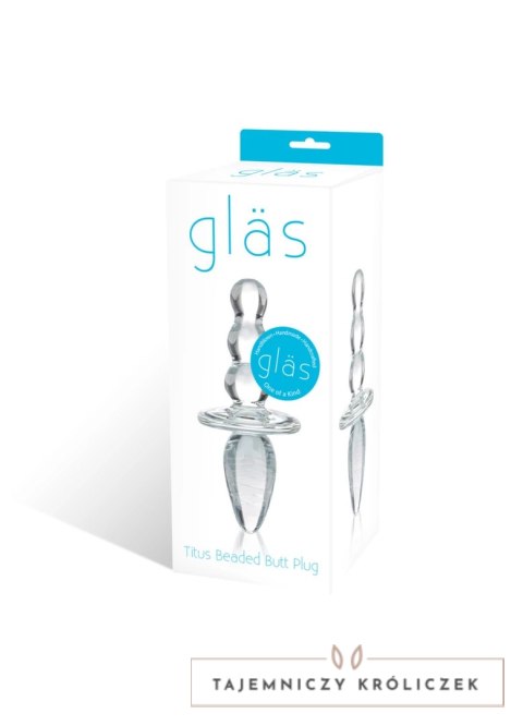 Glas Titus szklana zatyczka anatomiczna, szkło borokrzemowe 11,5 cm Glas