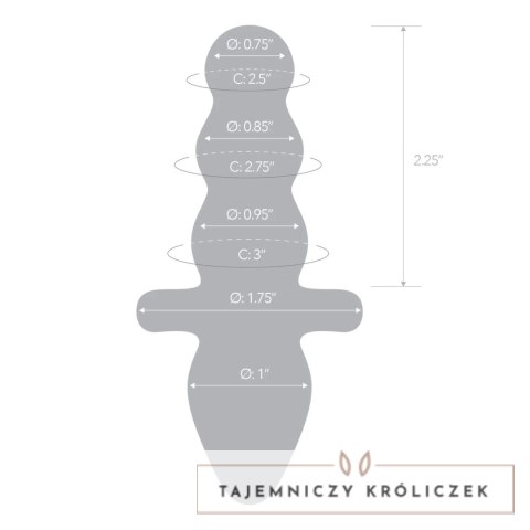 Glas Titus szklana zatyczka anatomiczna, szkło borokrzemowe 11,5 cm Glas