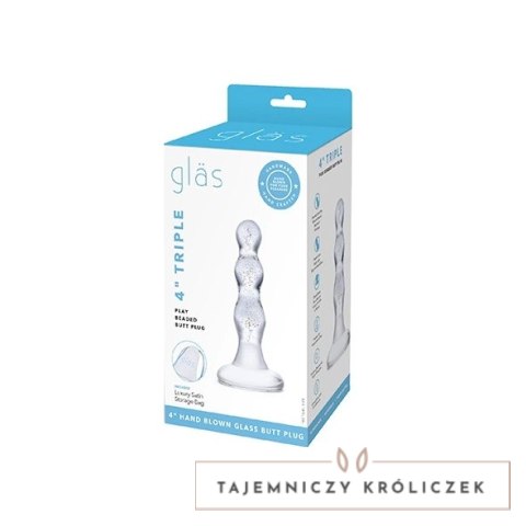 Glas Triple Play - szklane koraliki z kolorowymi drobinkami 10 cm Glas