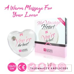 LoversPremium Hot Massage Heart XL podgrzewacz serce 12x12 cm biały LoversPremium
