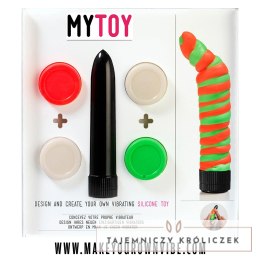 MyToy Vibrator Kit Orange & Green - Zestaw kreatywny, silikonowy, 13,3 cm MyToy