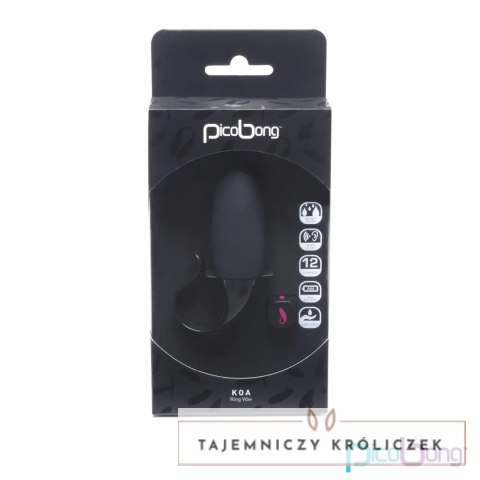 Picobong Koa Black - elastyczny pierścień wibrujący, 98x44x28mm PicoBong