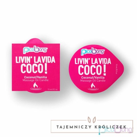 Picobong Massage Oil Candle Coconut & Vanilla świeca do masażu 15ml PicoBong
