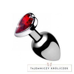 XR Brands Booty Sparks korek anatomiczny aluminium serce duży czerwony XR Brands
