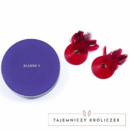 Rianne S Pasties Birds Red - ozdobne nakładki z piorami i kryształkami Rianne S