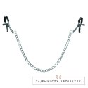 S&M Chained Nipple Clamps - zaciski z łańcuszkiem, regulacja nacisku Sex&Mischief