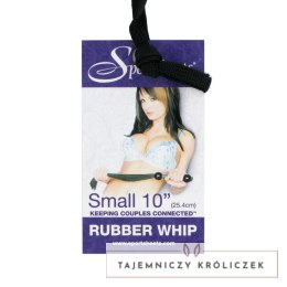 S&M Small Rubber Whip Black - wytrzymały bat gumowy 25 cm Sex&Mischief