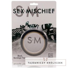 Sportsheets S&M Black Bondage Tape 20m - wielofunkcyjna taśma czarna Sex&Mischief