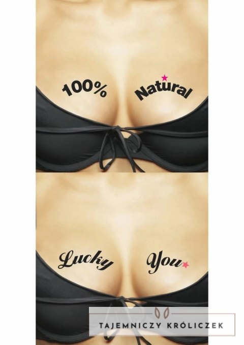 Ta-Ta-Toos Tatuaż Tymczasowy 100% Natural & Lucky You, 2 sztuki Ta-ta-toos