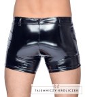 Black Level Bokserki Męskie Winylowe z Zamkiem, Czarny Połysk 2XL Black Level