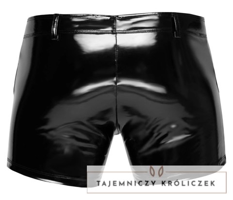 Black Level Bokserki Męskie Winylowe z Zamkiem, Czarny Połysk 2XL Black Level