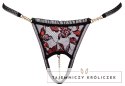 Cottelli LINGERIE Stringi z koronką i perełkami, rozmiar M/L, czarne Cottelli