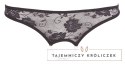 Cottelli Lingerie Stringi Koronkowe Czarny S z Dekoracją Perłową Cottelli