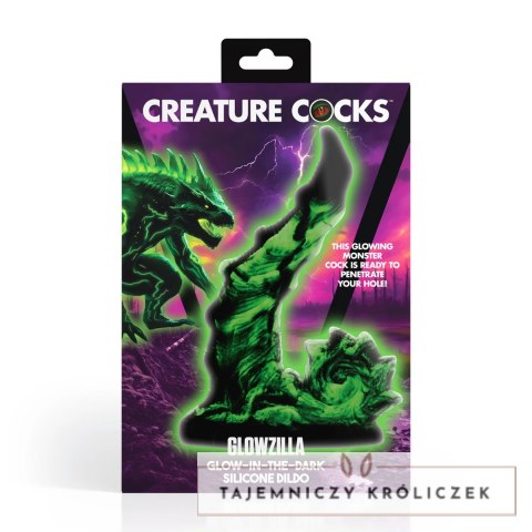 Creature Cocks Glowzilla silikonowy model świecący w ciemności zielono-czarny XR Brands