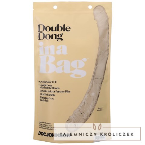 Doc Johnson Double Dong 33 cm - elastyczny model dwustronny, przezroczysty Doc Johnson