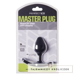 Perfect Fit Strap-On Plug Small Black - anatomiczny model z mocowaniem Perfect Fit