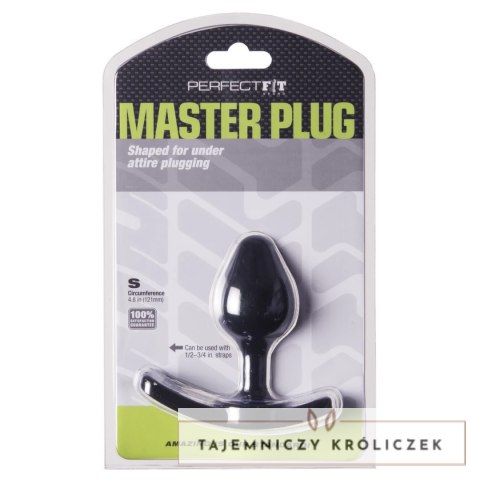 Perfect Fit Strap-On Plug Small Black - anatomiczny model z mocowaniem Perfect Fit