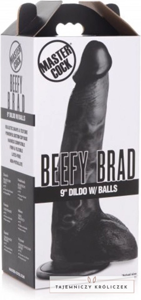 XR Brands Beefy 23 cm - model z jądrami, mocna przyssawka, PVC XR Brands