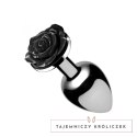 XR Brands Rosebud Model Little - korek analny z aluminiową rożą, czarny, S XR Brands