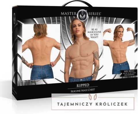 Ripped Silikonowy Tors Męski Koszulka Modelująca Mały Rozmiar XR Brands