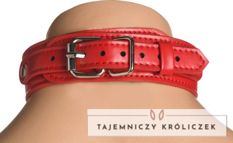 Vixen Pas piersiowy damski z eko-skory, czerwony, regulowany XR Brands